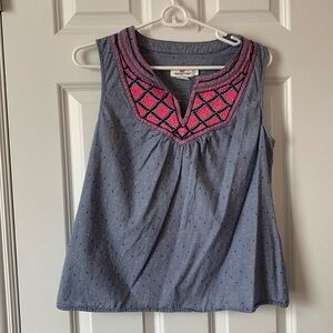 Vineyard Vines Bib Neck Sleeveless Blouse